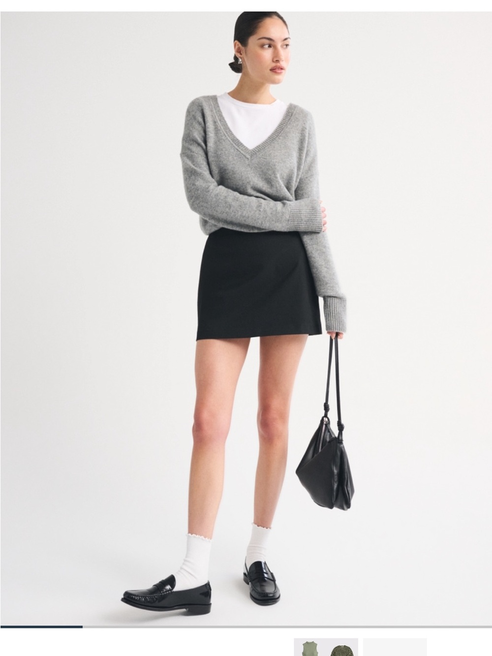 Abercrombie & Fitch Scarlett forme mini skort Black